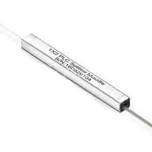 PLC-Fasersplitter 1x2 Stahlrohr Singlemode G657A1 blanke Faser 250μm, ohne Stecker